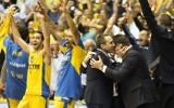 L'équipe du Maccabi Tel Aviv (Crédit : Jack Guez/AFP)