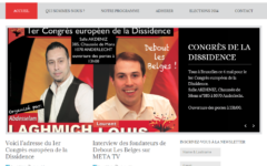 Capture d'écran de la page d'accueil du site "Debout les Belges" de Laurent Louis