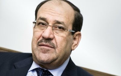 Nouri al-Maliki (Crédit : BRENDAN SMIALOWSKI / AFP)