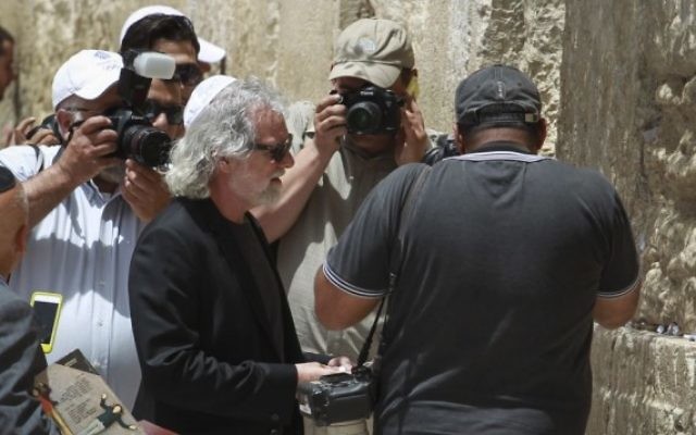 Chuck Leavell au Mur occidental (Crédit : Hadas Parush/Flash 90) Chuck Leavell au Mur occidental (Crédit : Hadas Parush/Flash 90)