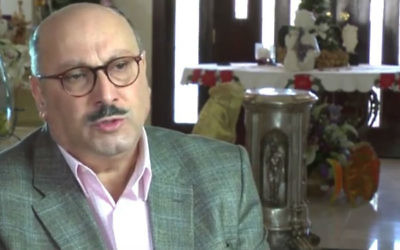 Manuel Hassassian, le représentant de l'Autorité palestinienne au Royaume-Uni (Crédit : capture d'écran YouTube)