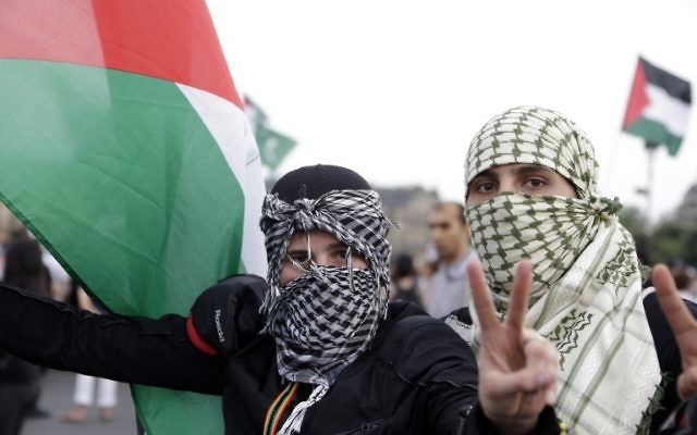 Manifestation aniti-israélienne à Paris - 23 juillet 2014 - (Crédit : AFP)