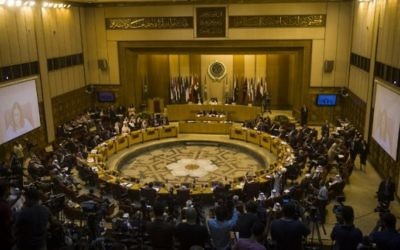Réunion d'urgence des ministres des Affaire étrangères arabes au Caire - 15 juillet 2014 (Crédit : Khaled Desouki/AFP)