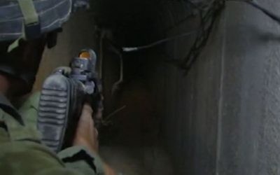 Un tunnel de Gaza, dans la banlieue de Khan Younès (Crédit : Walla news)