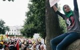 Des milliers de personnes se rassemblent à Washington pour s'opposer à l'opération Bordure protectrice - 3 août 2014 Crédit: Lexey Swall/Getty Images/AFP)