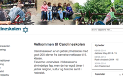 Capture d’écran du site de l'école juive vandalisée à Copenhague