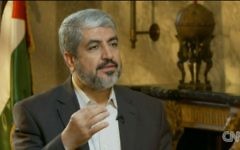 Khaled Meshaal en novembre 2012 (Crédit : capture d'écran/cnn.com)