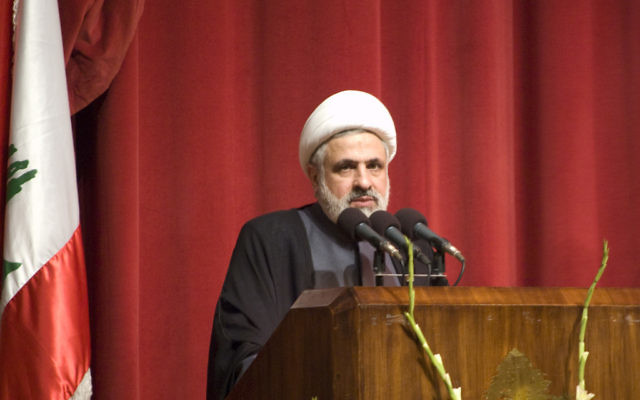 Naim Kassem (Crédit : Sebastian Baryli/Wikimedia commons/CC BY 2.0)