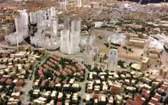 Les tours de Jérusalem (Crédit : Jessica Steinberg / Times of Israël)