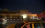 Incendie au centre culturel français de Gaza - 8 octobre 2014 (Crédit : MAHMUD HAMS / AFP)