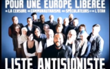 Affiche de campagne du parti antisioniste de Dieudonné et Alain Soral de 2009. (Crédit : capture d'écran YouTube)