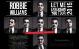 Capture d’écran de la liste des villes de la tournée de Robbie Williams (Crédit : YouTube)