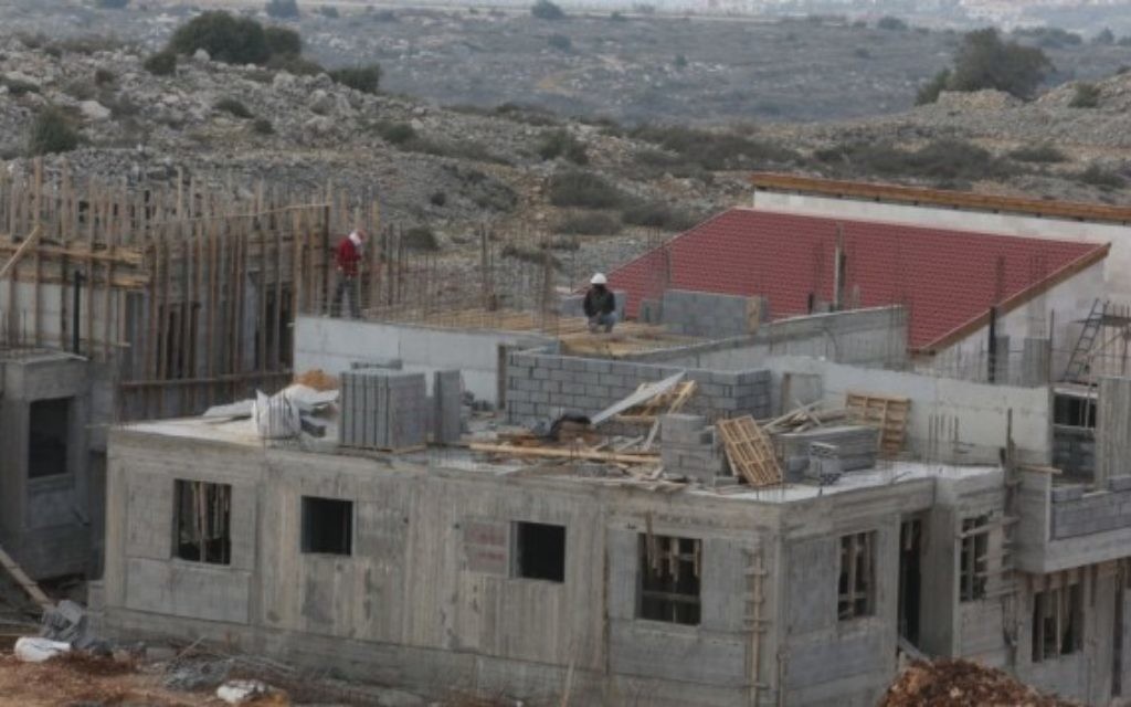 Constructions dans l'implantation d'Ariel. Illustration. (Crédit : Flash90)