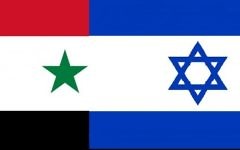 Drapeaux syrien et israélien
