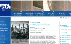 Capture d’écran du site internet du Mémorial de la Shoah