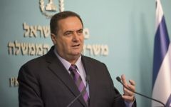 Yisrael Katz (Crédit : Noam Revkin Fenton/FLASH90)