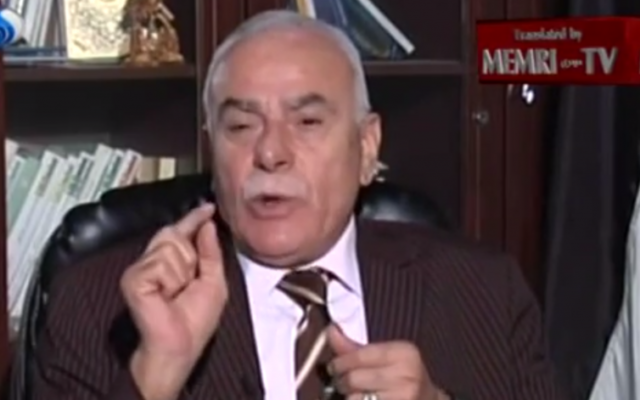 Sultan Abu Al-Einein,  membre du Comité central du Fatah (Capture d'écran : MEMRI, YouTube)