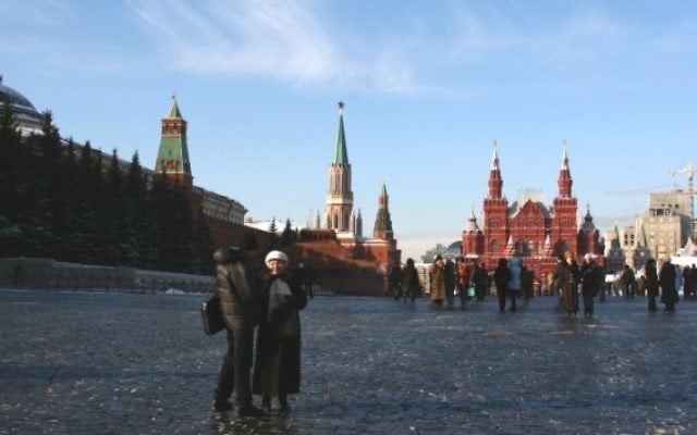 La place Rouge à Moscou (Crédit : Anna Kaplan/Flash90/File)