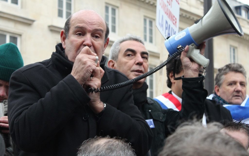 Reconnaissance de l'État palestinien : les associations juives manifestent à Paris - 2 décembre 2014 (Crédit : Glenn Cloarec/Times of Israël)