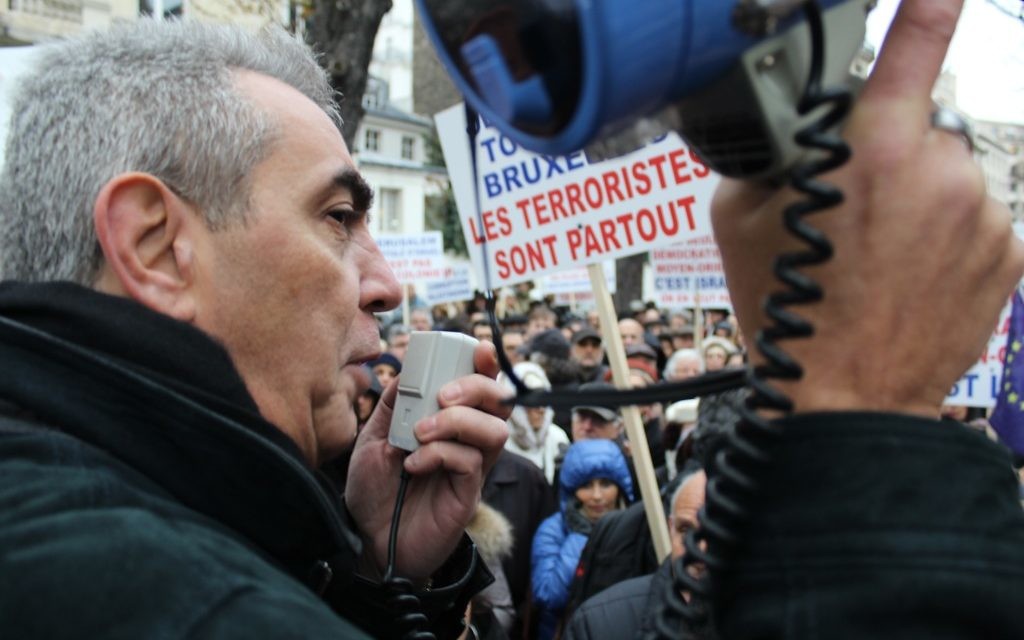 Reconnaissance de l'État palestinien : les associations juives manifestent à Paris - 2 décembre 2014 (Crédit : Glenn Cloarec/Times of Israël)