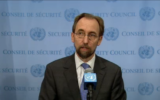 Zeid Raad al-Hussein, haut commissaire pour les droits de l'Homme aux Nations unies. (Crédit : capture d'écran YouTube)