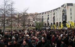 Rassemblement contre l’antisémitisme à Créteil, le 7 décembre 2014. (Crédit : Henri Bettan/Times of Israël)