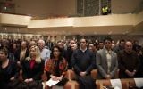 L'AJC a organisé  un rassemblement à la mémoire des victimes du terrorisme - 14 janvier 2015 (Crédit : NICHOLAS KAMM / AFP)