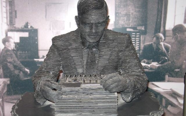 Illustration d'une statue représentant Alan Turing (Crédit : Ian Petticrew/Wikimedia communs/CC BY SA 2.0)