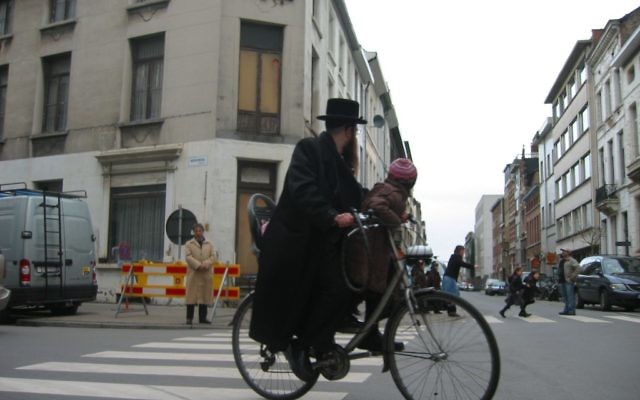 Photo du quartier juif d'Anvers (Crédit : JTA/Ben Harris)