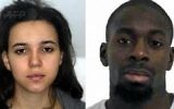 Hayat Boumeddiene et Amedy Coulibaly. (Crédit : AFP)