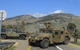 Le site où deux soldats israéliens ont été tués quand une patrouille israélienne a été ciblé par le Hezbollah dans la région du mont Dov le nord le long de la frontière israélienne avec le Liban le 28 janvier, 2015. (Crédit : Basal Awidat / Flash90)