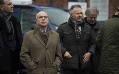 Bernard Cazeneuve à Copenhague au lendemain des attaques terroristes (Crédit : AFP)