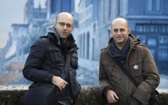 Les frères Hanuka de la bande dessinée au festival d'Angoulême (Crédit : AFP)