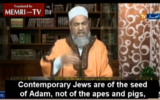 Capture d’écran de l'imam algérien, Chemseddine el-Djazairi (Crédit : MEMRI/YOUTUBE)