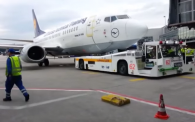 Essai du Taxibot à l'aéroport de Francfort (Crédit photo: Capture d'écran Youtube /Ohad Doron)