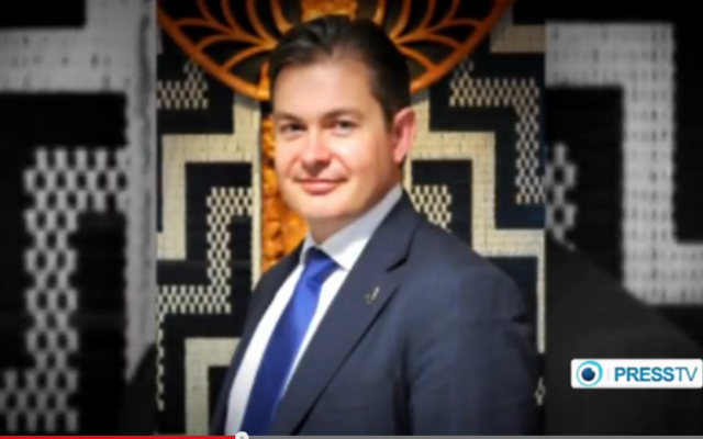 Jonathan Curr (Crédit : Capture d'écran YouTube/Press TV News video)