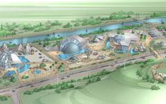 L'interprétation d'un artiste du futur parc aérospatial d'Ashdod (Crédit : Autorisation)