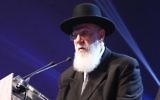 Le Rabbin Shalom Cohen à Paris, lors du Siyoum de Dirshoum - 22 mars 2015 (Crédit : autorisation)