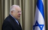 Le président Reuven Rivlin  à la résidence présidentielle, à  Jérusalem, le 22 mars 2015. (Crédit : Yonatan Sindel/Flash90)