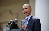 Barack Obama à la Maison Blanche - 2 avril 2015 (Crédit : NICHOLAS KAMM / AFP)