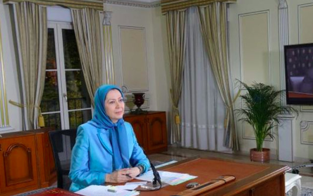 Capture d’écran Maryam Rajavi (Crédit : https://twitter.com/Maryam_Rajavi)