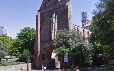 Le monastère franciscain sur la Rue Gruner, à Berlin, où a été découvert le corps d'un homme qui pourrait être un Israélien , avril 2015  (Capture d'écran: Google maps)