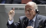 Le président de la FIFA Sepp Blatter. (AFP PHOTO / FABRICE COFFRINI)