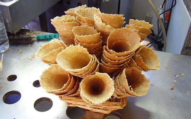 Cornets de glace (Crédit : Kamel15/Wikimedia)