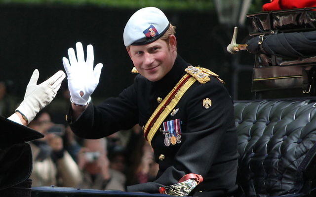 Le prince Harry à la parade des drapeaux en 2013 (Crédit : Carfax2/Wikimedia/Creative Commons) Le prince Harry à la parade des drapeaux en 2013 (Crédit : Carfax2/Wikimedia/Creative Commons)