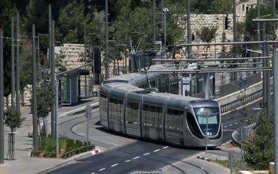 Le tramway de Jérusalem. Illustration. (Crédit : Kobi Gideon/Flash90)