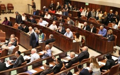 La 20e Knesset vote, le 13 mai 2015. (Crédit photo: Porte-parole de la Knesset)