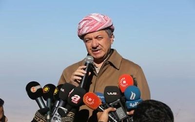 Massoud Barzani, président de la région autonome du Kurdistan irakien. (Crédit : Facebook)