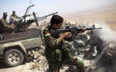 Illustration d'un combattant kurde - 9 septembre 2014 (Crédit : AFP/JM Lopez)