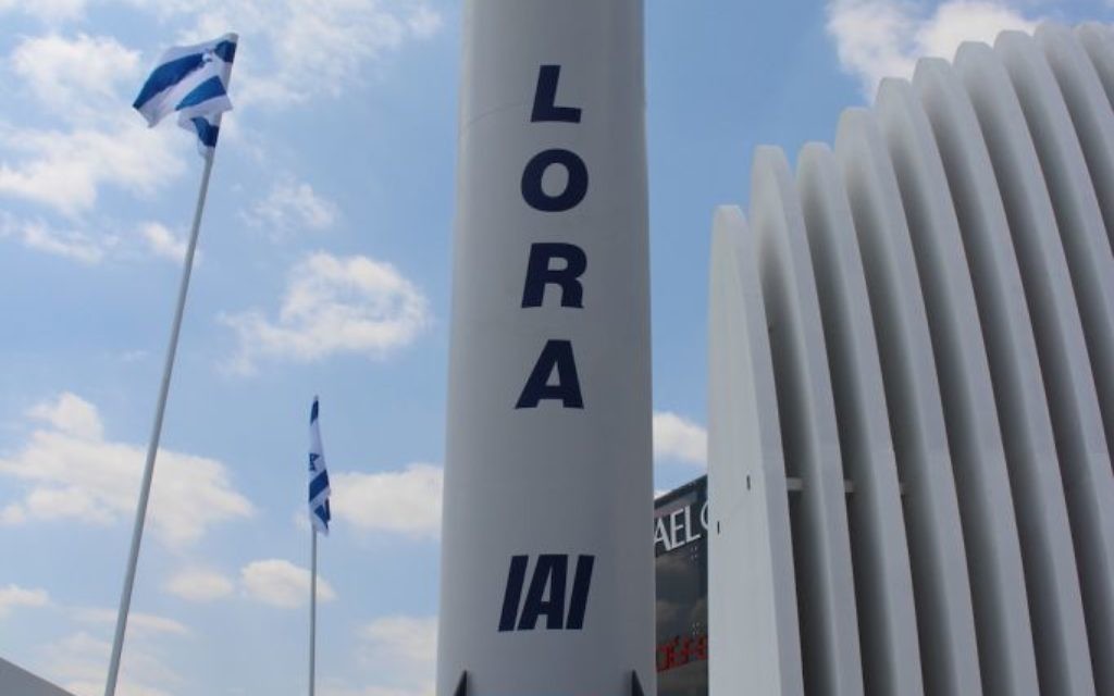 Le missile Lora d’Israel Aerospace Industries (Crédit : Times of Israël staff)